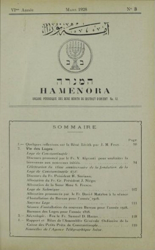 Hamenora. mars 1928 - Vol 06 N° 03